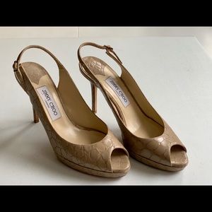 Jimmy Choo peep toe pumps
